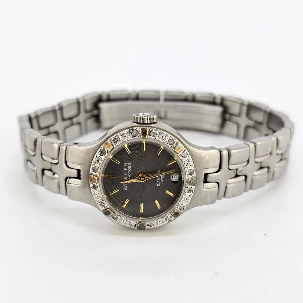 Anne Klein Diamond 18KT Accents Swiss Movement Women's‎ Watch 6.25